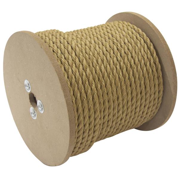 Photo of 5/8" x 200' Twisted Polypropylene Rope, Brown