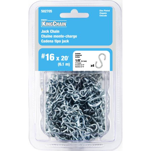 Photo of #16 x 20' Zinc-Plated Jack Chain