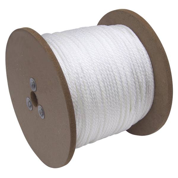 Photo of 1/4" x 1000' Solid Braid White Nylon Rope