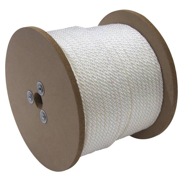 Photo of 3/8" X 400' Solid Braid White Nylon Rope