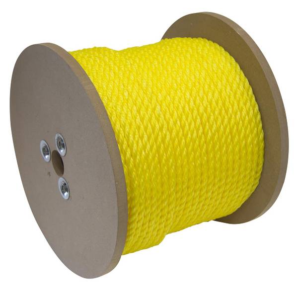 Photo of 3/8" x 400' Twisted Yellow Polypropylene Rope