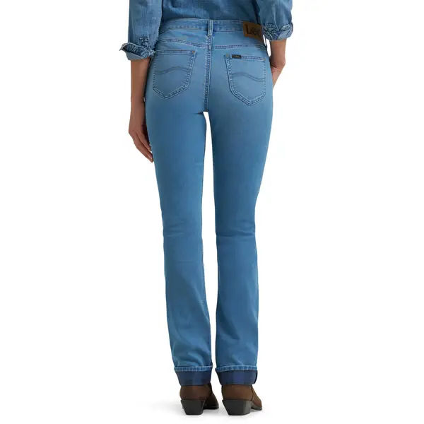 Lee Women's Fleece Lined Straight Leg Jeans - 112370259-10M