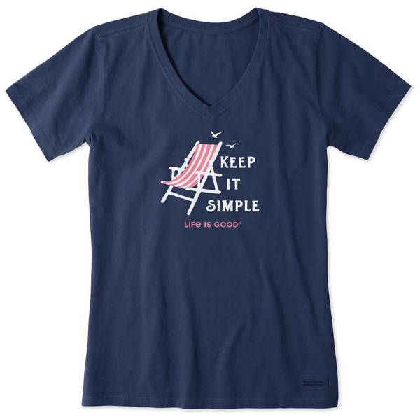 Photo of Women's Keep it Simple Beach Chair Short Sleeve Crusher Vee