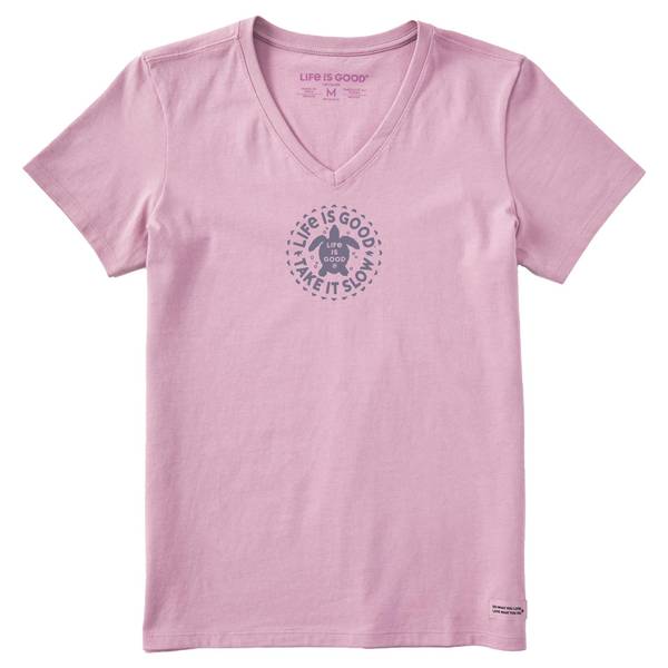 Photo of Women's Take it Slow Turtle Short Sleeve Crusher Vee