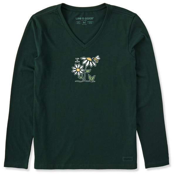 Photo of Women's Bee Daisy Long Sleeve Crusher Vee