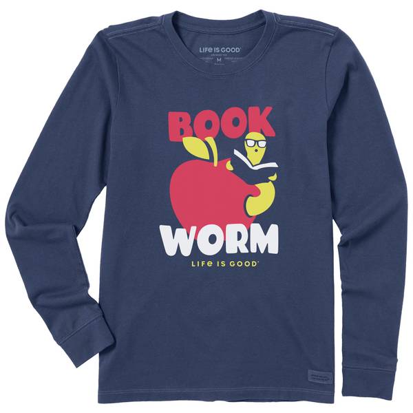 Photo of Women's Book Worm Long Sleeve Crusher Tee