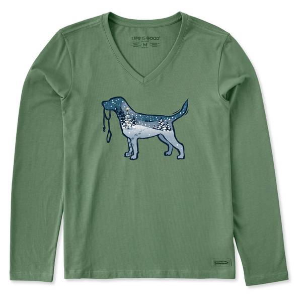 Photo of Women's Snowscape Dog Long Sleeve Crusher Tee