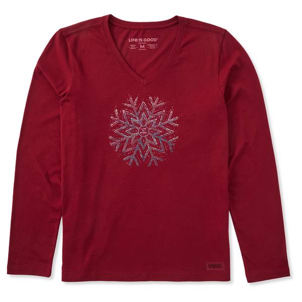 Photo of Women's Sparkle Snowflake Long Sleeve Crusher-lite Tee