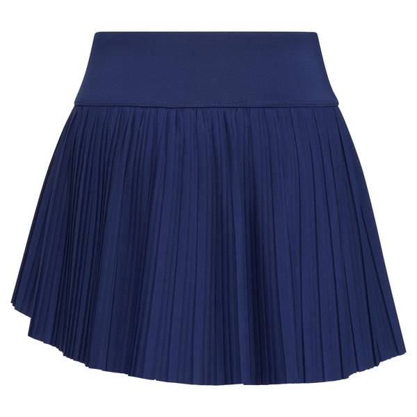 【Anyone more】Tia Four-Button Black Blue Pleated Skirt Umfun Midi Skirts for Women Solid Elastic High Waist
