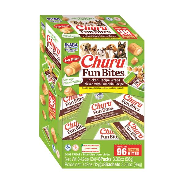 Churu 8-Pack Fun Bites for Dogs,Chicken with Pumpkin Churu 8-Pack Fun Bites for Dogs,Chicken with Pumpkin