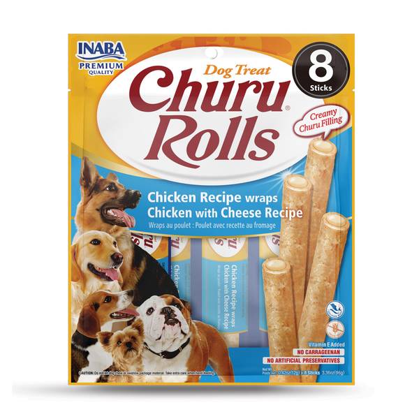 churu様 Churu 8-Pack Rolls for Dogs, Chicken & Cheese, High-Quality