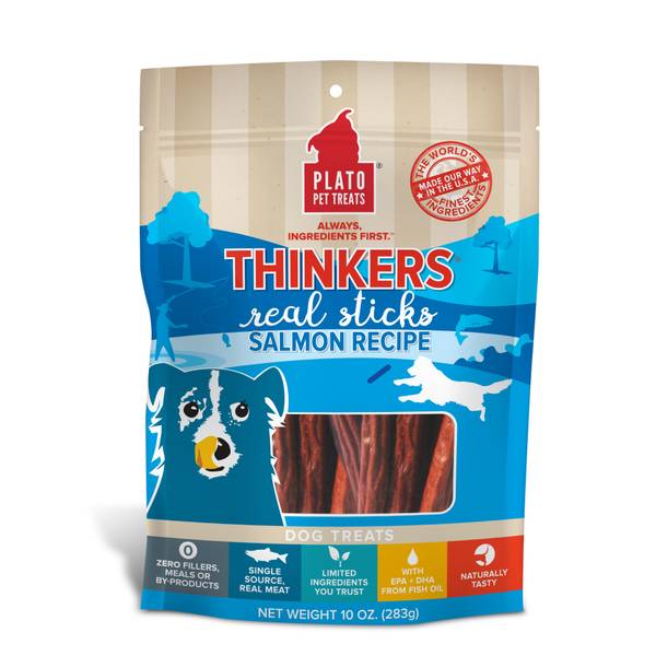 Photo of Thinkers Salmon Meat Stick Dog Treats, 10 oz, Real American Salmon