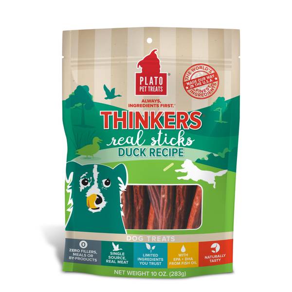 Photo of Thinkers Duck Meat Stick Dog Treats, 10 oz, Real American Duck