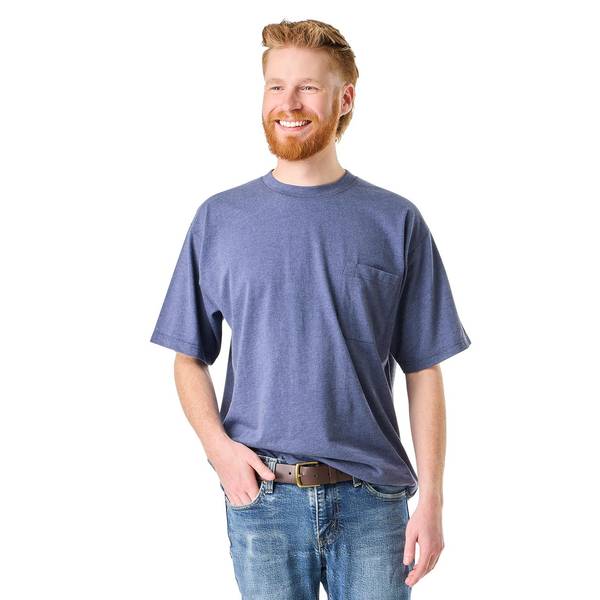 Work N' Sport Men's Jersey Pocket Tee, Bluestone, 2X - 74599-015WS