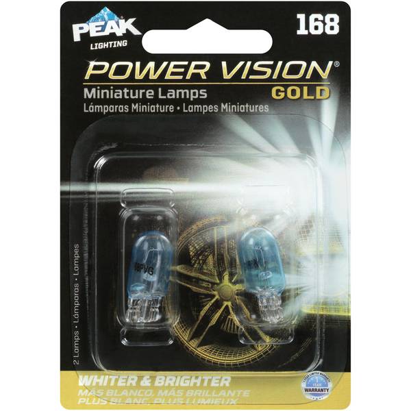 Photo of 2-Pack 168 Power Vision Gold Miniature Bulbs