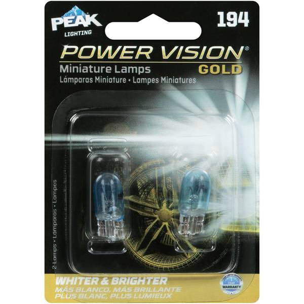 Photo of 2-Pack 194 Power Vision Gold Miniature Bulbs
