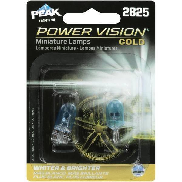 Photo of 2-Pack 2825 Power Vision Gold Miniature Bulbs