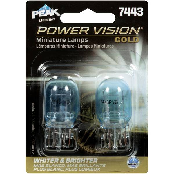 Photo of 2-Pack 7443 Power Vision Gold Miniature Bulbs