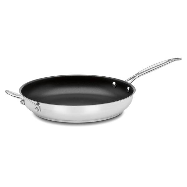 Photo of Chef's Classic Stainless Nonstick 12-Inch Open Skillet with Helper Handle