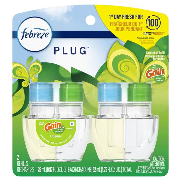 Photo of Plug In Air Freshener Scented Oil Refill Gain Scent, 2ct