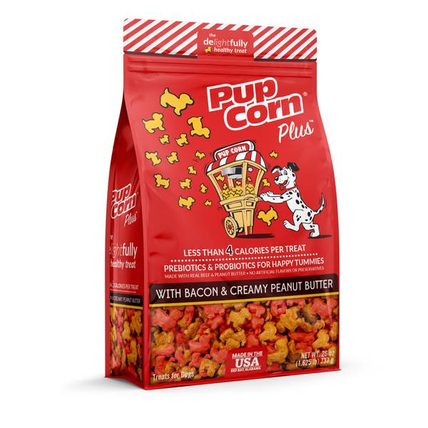 Photo of Pupcorn Plus Bacon and Peanut Butter Flavor Dog Treat 24 oz, Real Bacon