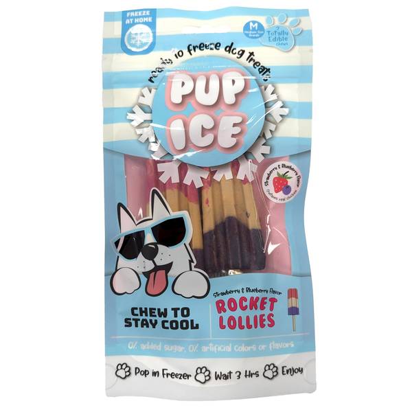 Photo of 2-Pack Strawberry and Blueberry Rocket Lollie Freezable Dog Chews