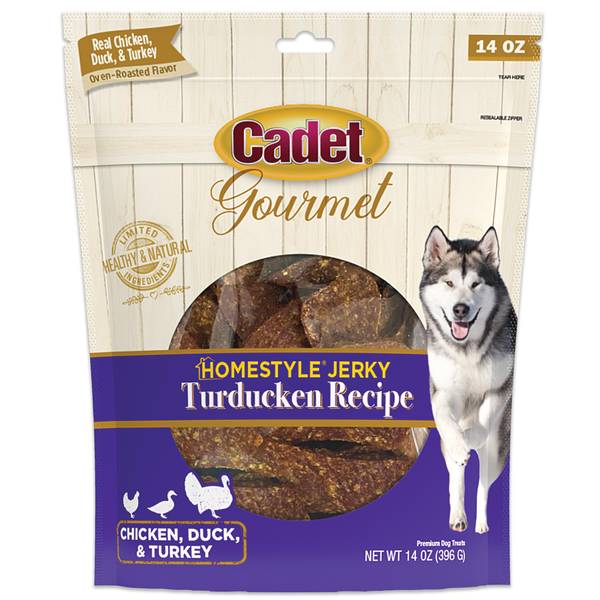 Photo of Gourmet Homestyle Turducken Jerky Treats 14 oz, Real Chicken, Duck, Turkey