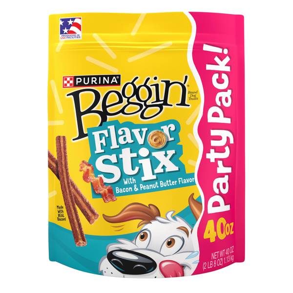 Photo of Flavor Stix with Bacon and Peanut Butter Real Meat Dog Chews, 40 oz