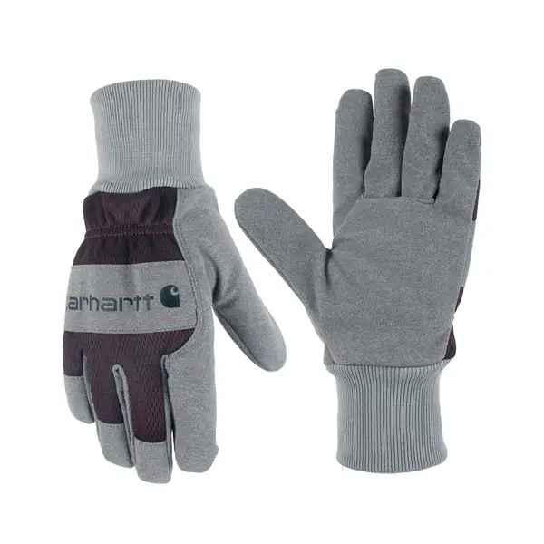 Carhartt Women's Synthetic Suede Knit Cuff Gloves - GW0836W-BBGREY