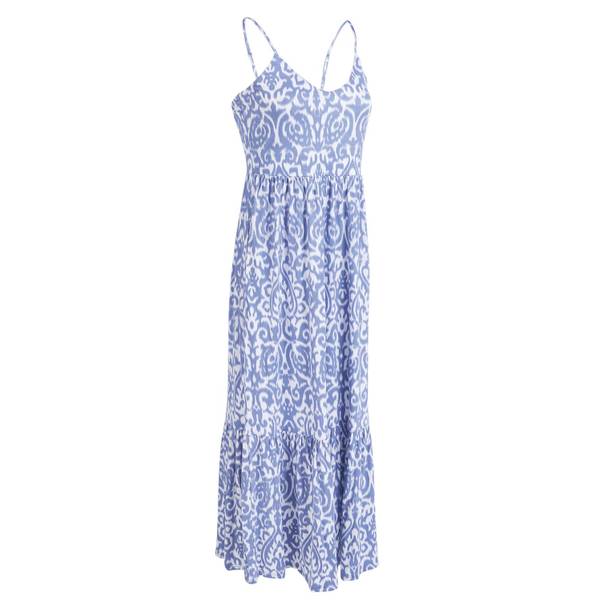 CG | CG MS Spagh Strap Maxi Dress Blu Scroll - 000563M24S01