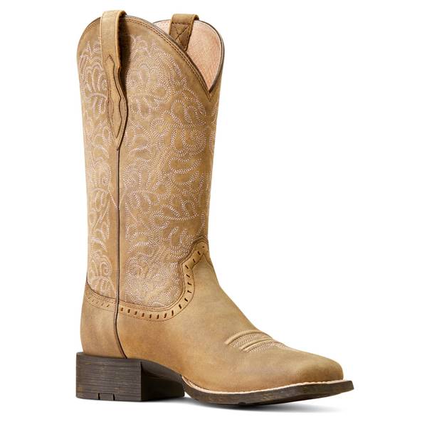 thumbnail image 2 of Ariat Women's Round Up Remuda Western Boot Naturally Dark Brown – Los 2 of 14