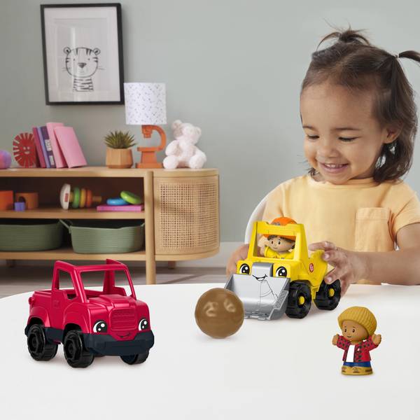 Fisher-Price Little People Bulldozer – Véhicule De Chantier à Pousser Avec Figurine – Jouet Fille Garçon 1 à 5 Ans