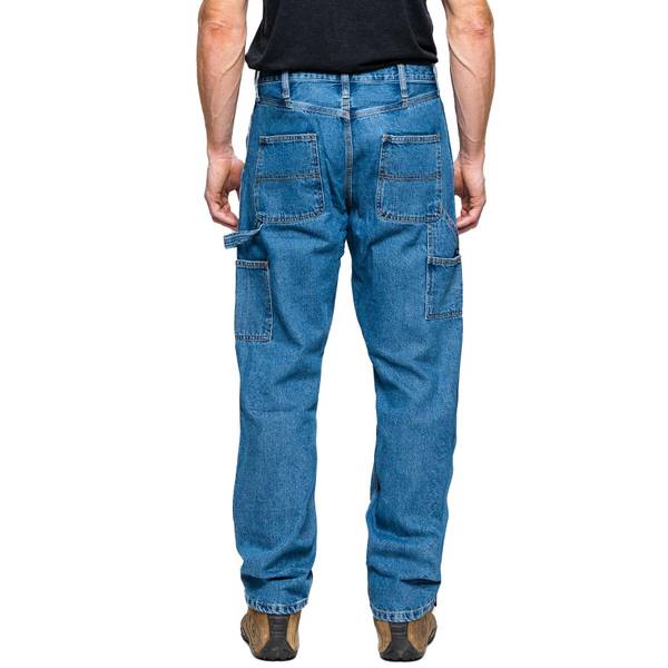 Full Blue Denim Men's Light Wash Carpenter Jeans - 90209LW-30x32