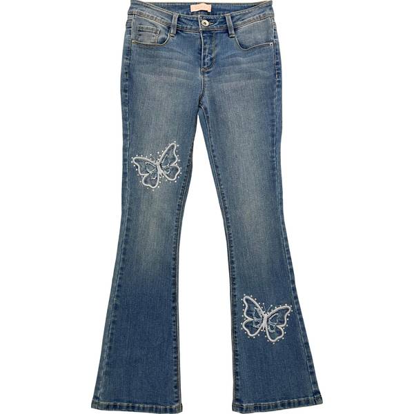 Squeeze Girls Girl's Embroidered Pocket Flare Jeans Squeeze Girls Girl's Embroidered Pocket Flare Jeans