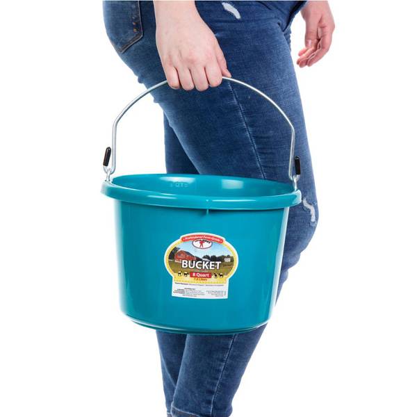 Little Giant 8 qt Plastic Bucket - P8TEAL6 | Blain's Farm & Fleet