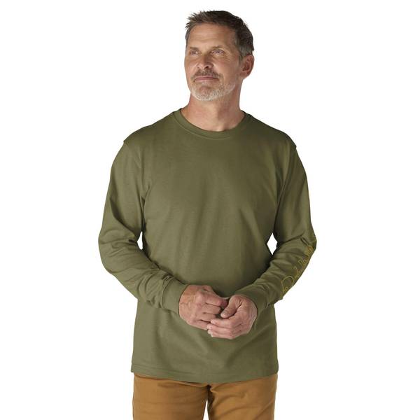 Photo of Men's Loose Fit Heavyweight Long Sleeve Logo Graphic T-Shirt