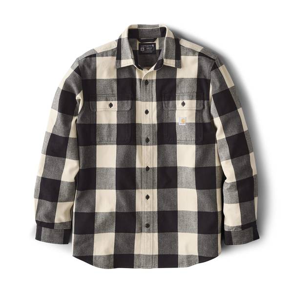 Photo of Men's Loose Fit Heavyweight Flannel Long-Sleeve Plaid Shirt