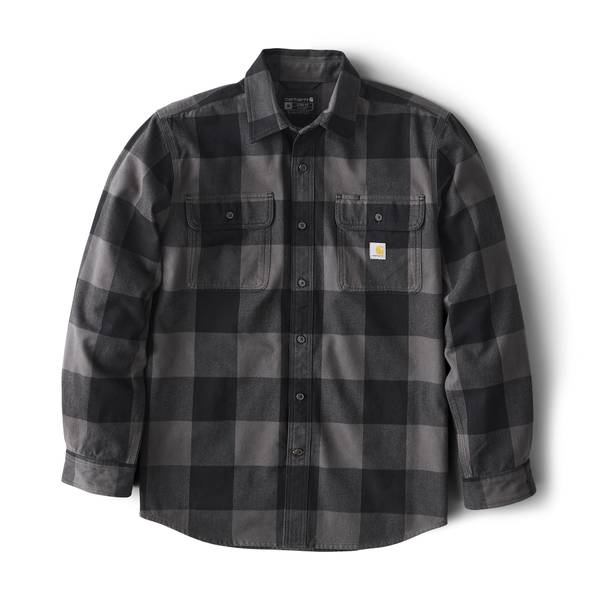 Photo of Men's Loose Fit Heavyweight Flannel Long-Sleeve Plaid Shirt