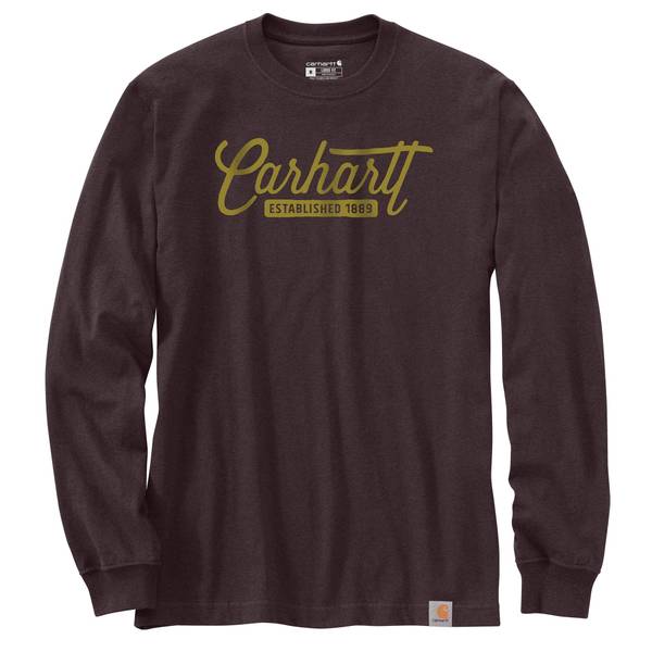 Carhartt Men's Loose Fit Heavyweight Long-Sleeve Script Graphic T
