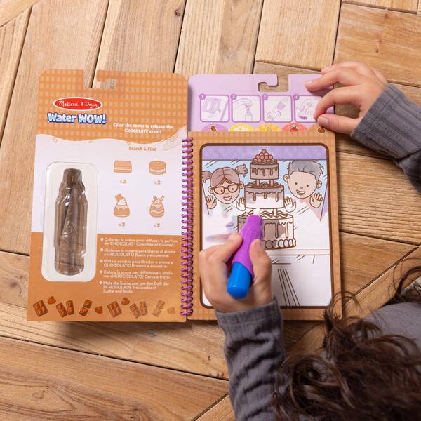 Melissa & Doug Water Wow – Libro Para Colorear Con Agua Reutilizable Temática Safari Y Vehículos, Ideal Para Viajes