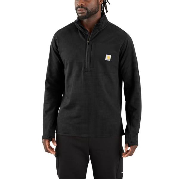 Carhartt Men's Force Relaxed Fit Mock Neck Half-Zip T-Shirt