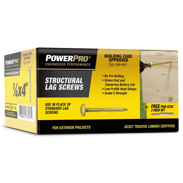 Hillman Power Pro Structural Lag Screws (1/4