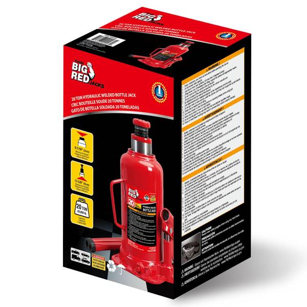 Torin BIG RED 20 Ton Welded Hydraulic Bottle Jack - T92003B