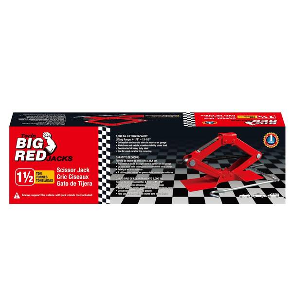 Torin BIG RED 1.5 Ton Scissor Jack - T10152 | Blain's Farm & Fleet