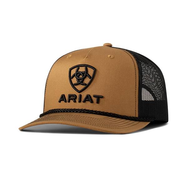 Photo of Mens R112 Snap Back Tan with Black 3D Embroidery Logo