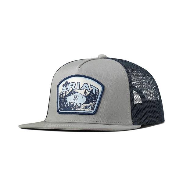 Photo of Mens Snap Back Grey with Buffalo Patch Cap