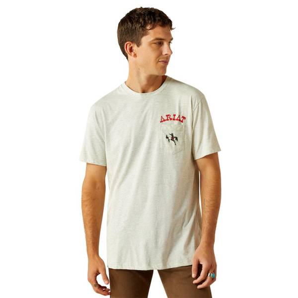Ariat Bull Roper Stamp T-Shirt - Men's Graphic T-Shirts in Dark Shadow