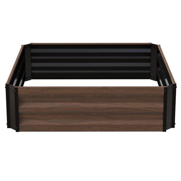 Photo of Expandable Raised Garden Bed with Woodgrain Finish