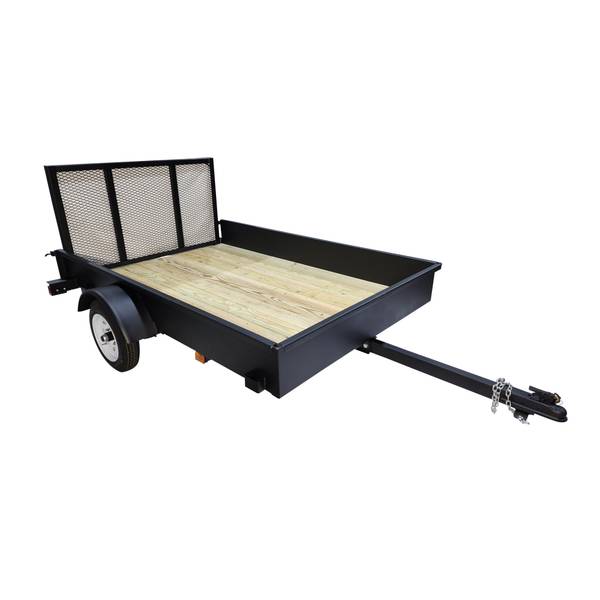 Teske 5' x 8' Solid Side Wood Floor Utility Trailer - U5812FLBSFB1