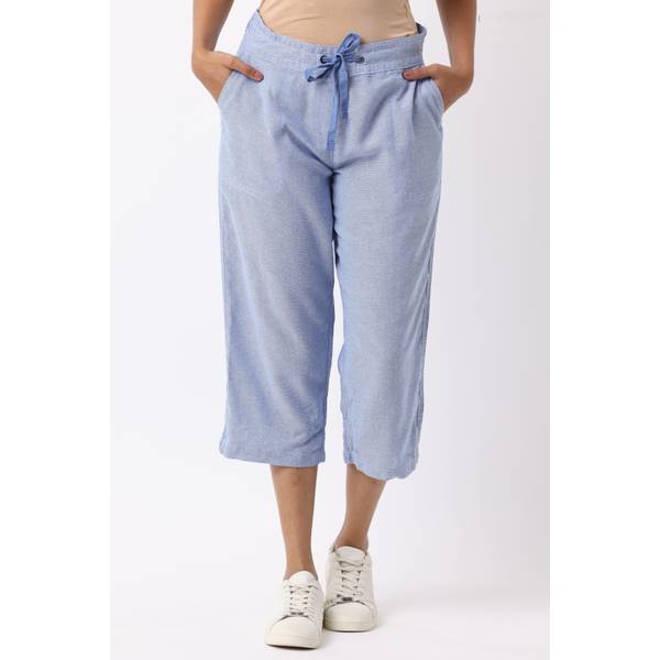 Photo of Women's 21" Inseam Linen Blend Capri with Drawcord